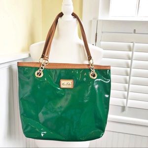 Marc Fisher Green Faux Leather Pop Star Tote